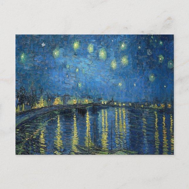 van Gogh Starry Night Over the Rhone Postkarte (Vorderseite)