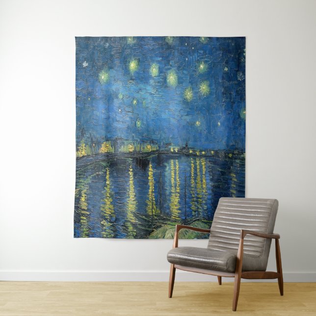 van Gogh Starry Night Over the Rhone Wandteppich (Beispiel)