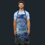 Van Gogh Starry Night Painting Schürze<br><div class="desc">Vincent Van Gogh (30. März 1853 - 29. Juli 1890) war ein einflussreicher niederländischer postimpressionistischer Maler.  Dieses Bild ist Starry Night.</div>