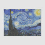 Van Gogh Starry Night Painting Seidenpapier<br><div class="desc">Vincent Van Gogh (30. März 1853 - 29. Juli 1890) war ein einflussreicher niederländischer postimpressionistischer Maler.  Dieses Bild ist Starry Night.</div>