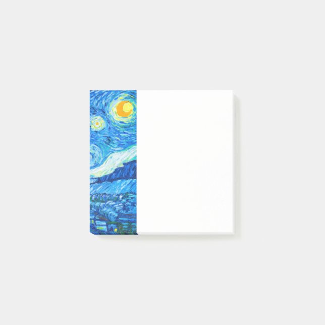 Van Gogh Starry Night Post-it Klebezettel (Vorderseite)