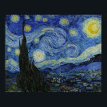 Van Gogh - Starry Night Poster<br><div class="desc">Starry Night von Vincent Van Gogh. Weitere Poster-Ready-Bilder aus dem Buch der Zedign Art Series 38 "Vincent Van Gogh - Paintings & Drawings Vol. 3" finden Sie unter https://books.zedign.com/zas/38.html</div>
