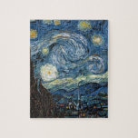 Van Gogh Starry Night Puzzle<br><div class="desc">Meisterwerk der Vincent Van Gogh Starry Night,  Vintage Kunstwerke zu modernen Produkten aus Zazilicious</div>