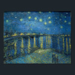 Van Gogh Starry Night Rhone Painting Poster<br><div class="desc">Vincent Van Gogh (30. März 1853 - 29. Juli 1890) war ein einflussreicher niederländischer postimpressionistischer Maler. Dieses Gemälde ist die Sternennacht über der Rhone.</div>