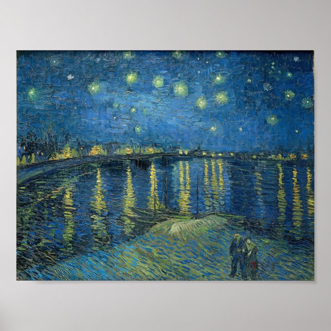 Van Gogh Starry Night Rhone Painting Poster (Vorne)