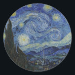 Van Gogh // Starry Night Runder Aufkleber<br><div class="desc">Van Gogh Starry Night</div>