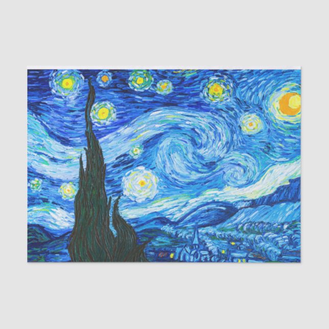 Van Gogh Starry Night Seidenpapier (Vorderseite)