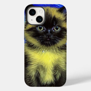 Van Gogh Starry Night Siamese Cat Case-Mate iPhone 14 Hülle
