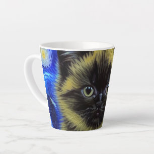 Van Gogh Starry Night Siamese Cat Milchtasse