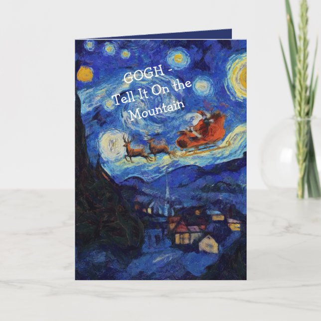 Van Gogh Starry Night St Nicholas In St Remy Karte (Vorderseite)