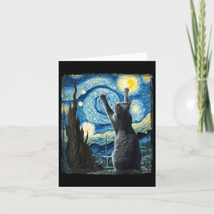 Van Gogh Starry Night Style Artistic Russian Blue Karte