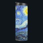 VAN GOGH Starry Night Thermosbecher<br><div class="desc">"van gogh vincent",  Sternennacht,  "berühmtes Gemälde",  Vintag,  Sterne,  Himmel,  "Fine Art",  blau</div>