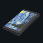 VAN GOGH Starry Night Tri-fold Geldbeutel<br><div class="desc">"van gogh vincent",  Sternennacht,  "berühmtes Gemälde",  Vintag,  Sterne,  Himmel,  "Fine Art",  blau</div>