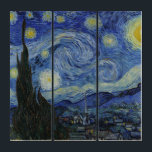Van Gogh Starry Night Triptychon<br><div class="desc">Starry Night von Vincent Van Gogh, Oil on Leinwand, 1889.</div>