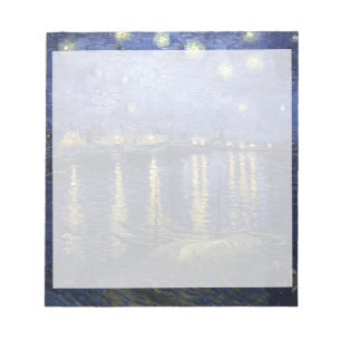 Van Gogh Starry Night über der Rhone 1888 Notizblock
