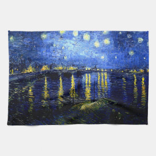 Van Gogh - Starry Night über der Rhone Geschirrtuch
