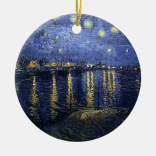 Van Gogh Starry Night über der Rhone Keramikornament