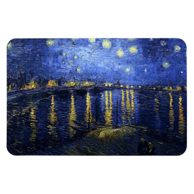 Van Gogh Starry Night über der Rhone Magnet (Horizontal)