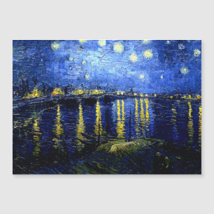 Van Gogh - Starry Night über der Rhone Magnetkarte
