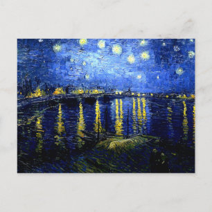 Van Gogh - Starry Night über der Rhone Postkarte