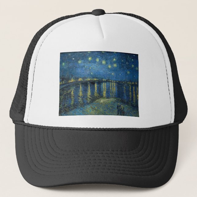 Van Gogh:Starry Night über der Rhone Truckerkappe (Vorderseite)