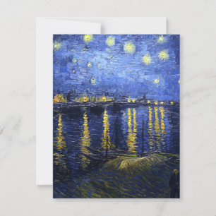 Van Gogh Starry Night über die Rhone Einladungen