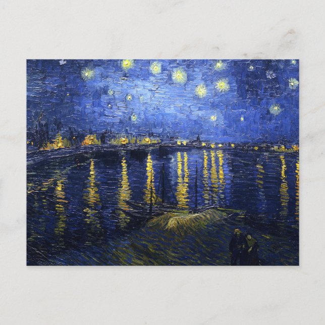 Van Gogh Starry Night über die Rhone Postkarte (Vorderseite)