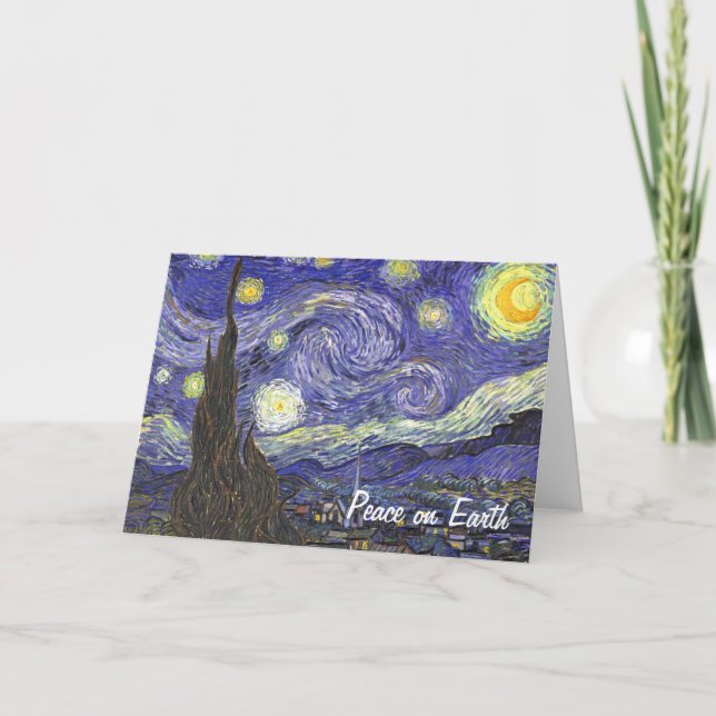 Van Gogh Starry Night, Vintage Weihnachten (Vorderseite)