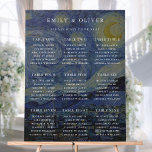 Van Gogh Starry Night Wedding Seekarte Acrylschild<br><div class="desc">Akryllisches Hochzeitsstempelzeichen mit moderner Typografie in und Vincent Van Gogh Starry Night Malhintergrund</div>