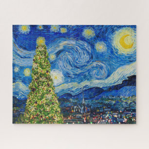 Van Gogh Starry Night - Weihnachtsbaum Puzzle