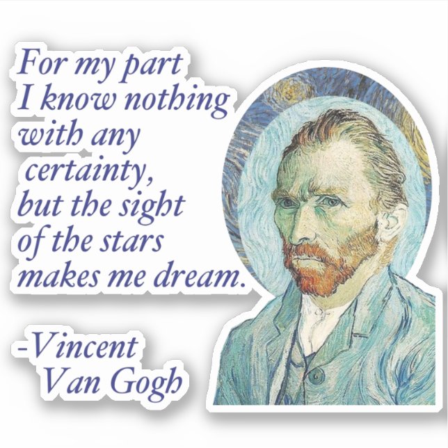 Van Gogh Stars Dream Vinyl Sticker (Vorderseite)