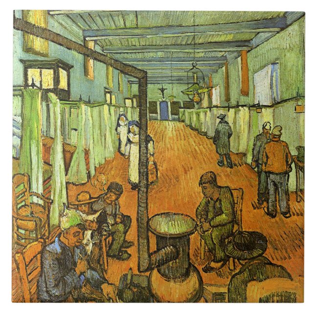 Van Gogh, Station im Krankenhaus, Fliese (Vorderseite)