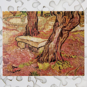 Van Gogh Steinbank im Garten, St Paul Hospital Puzzle