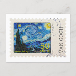 Van Gogh Sternennacht Briefmarken Postkarte