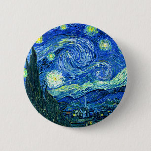 van gogh sternennacht button