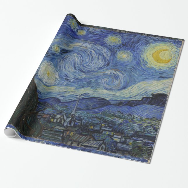 Van Gogh Sternennacht Geschenkpapier (Ungerollt)