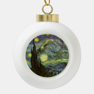 Van Gogh: Sternennacht Keramik Kugel-Ornament