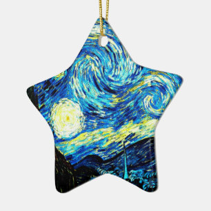 Van Gogh - Sternennacht Keramik Ornament