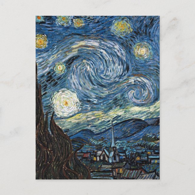 Van Gogh Sternennacht Postkarte (Vorderseite)