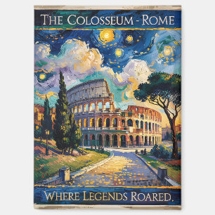 Van Gogh Sternennacht Rom Italien Kolosseum Reise Magnet