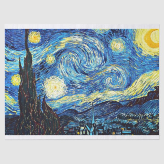 Van Gogh - Sternennacht Seidenpapier (Vorderseite)