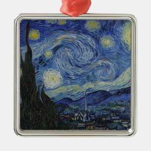 Van Gogh Sternennacht Silbernes Ornament