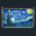 Van Gogh/Sternennacht Tablett<br><div class="desc">Van Goghs berühmtes Gemälde "Die Sternennacht". Während seines am Asyl von Saint Remy in den 1880er Jahren malte van Gogh die sanften Hügel und Zypressenbäume, die er aus seinem Fenster sah. Digitale Verstärkung durch PixDezines.Copyright © 2008-2016 PixDezines.com™ und PixDezines™ auf zazzle.com. Alle Rechte vorbehalten.</div>