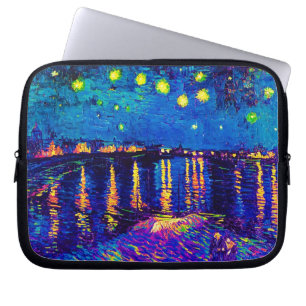 Van Gogh - Sternennacht über der Rhone Pop Art Laptopschutzhülle