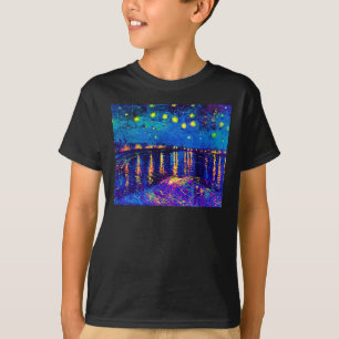 Van Gogh - Sternennacht über der Rhone Pop Art T-Shirt