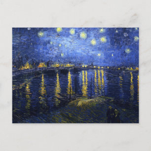 Van Gogh Sternennacht über der Rhone Postkarte