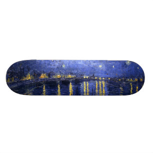 Van Gogh: Sternennacht über der Rhone Skateboard