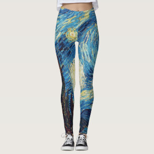 Van Gogh Sternennacht Vintage Blau Meisterwerk Leggings