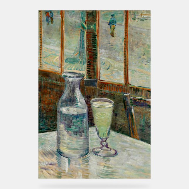 Van Gogh - Still Life Glass of Absinthe and Carafe Acrylschild (Vorderseite)