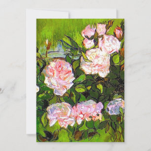 Van Gogh Still Life mit rosa Roses Ankündigung